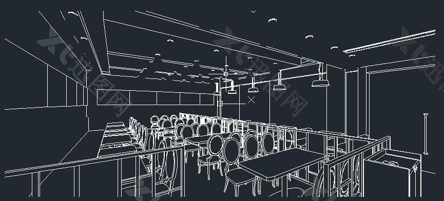 餐厅室内CAD效果图