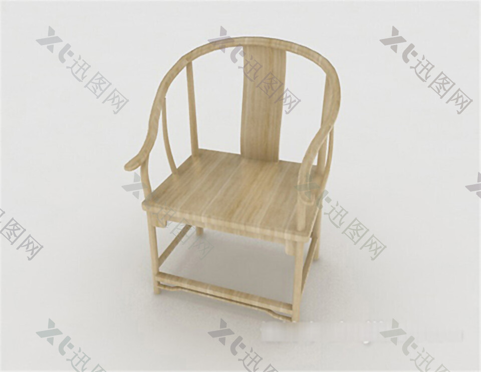 简约单人椅模型