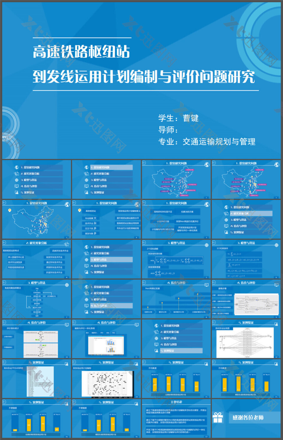 交通运输毕业答辩PPT范文