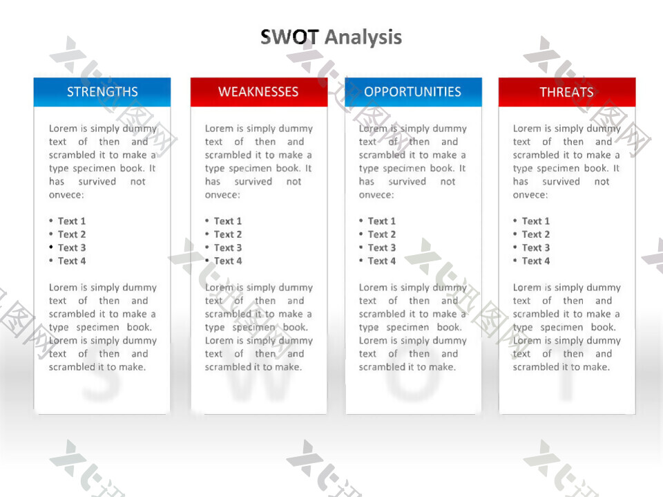 SWOT分析法PPT图表(1)