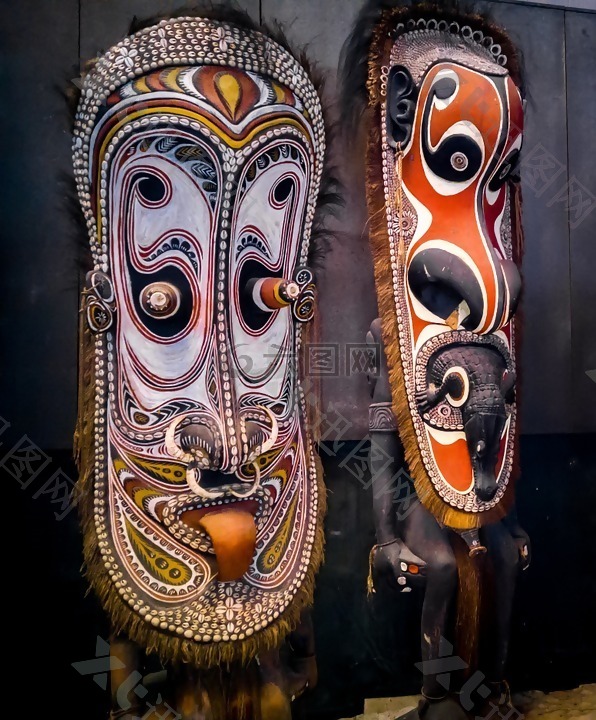 面具,巴布亚新几内亚,雕塑