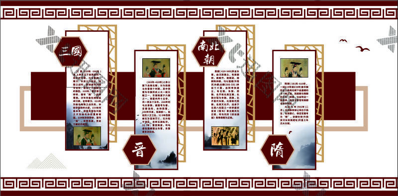 中国 历史 文化墙 历史 文化墙 展板