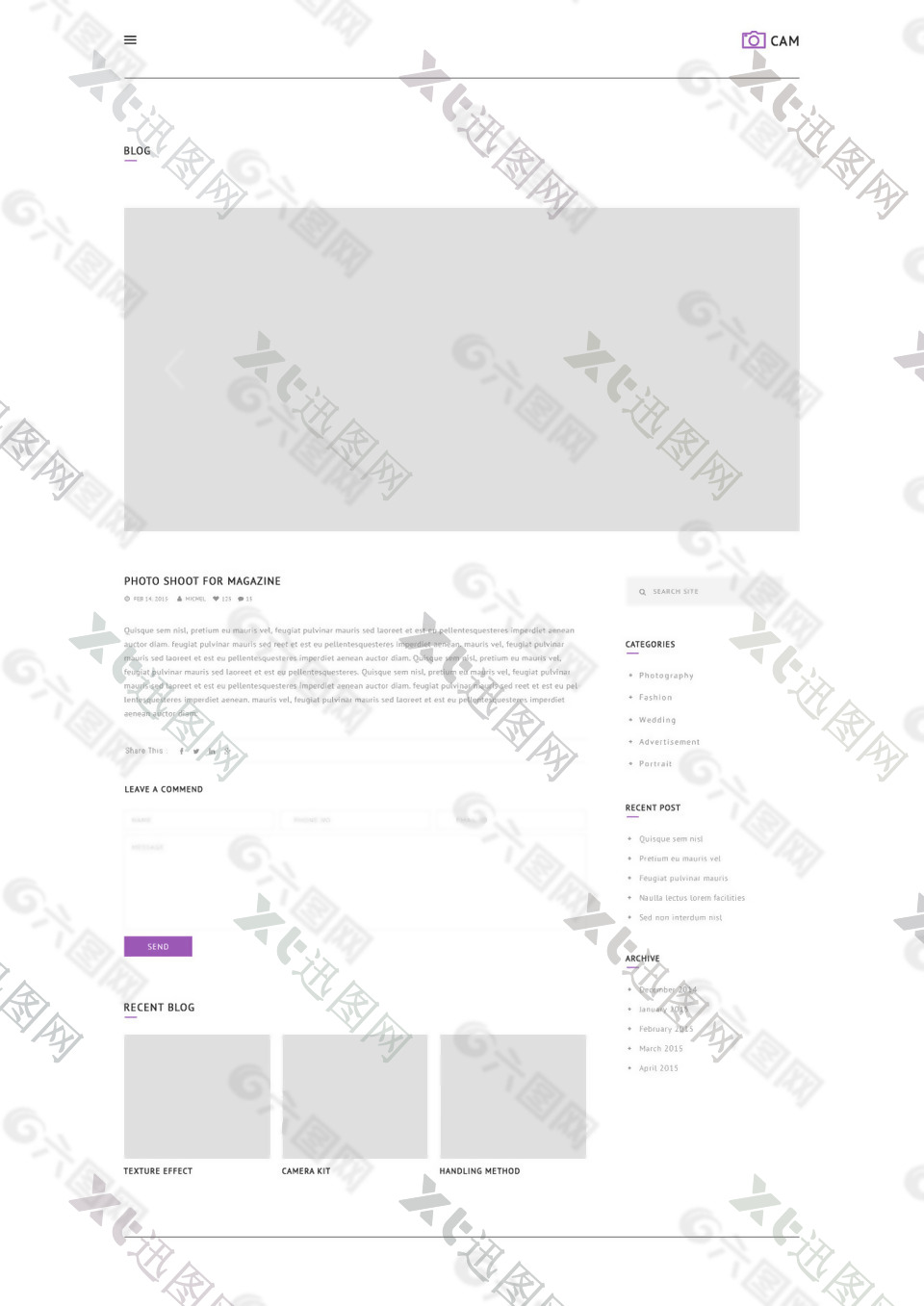 扁平化创意网站设计模板