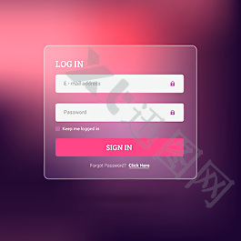 神秘浪漫紫色底纹网页UI设计登录