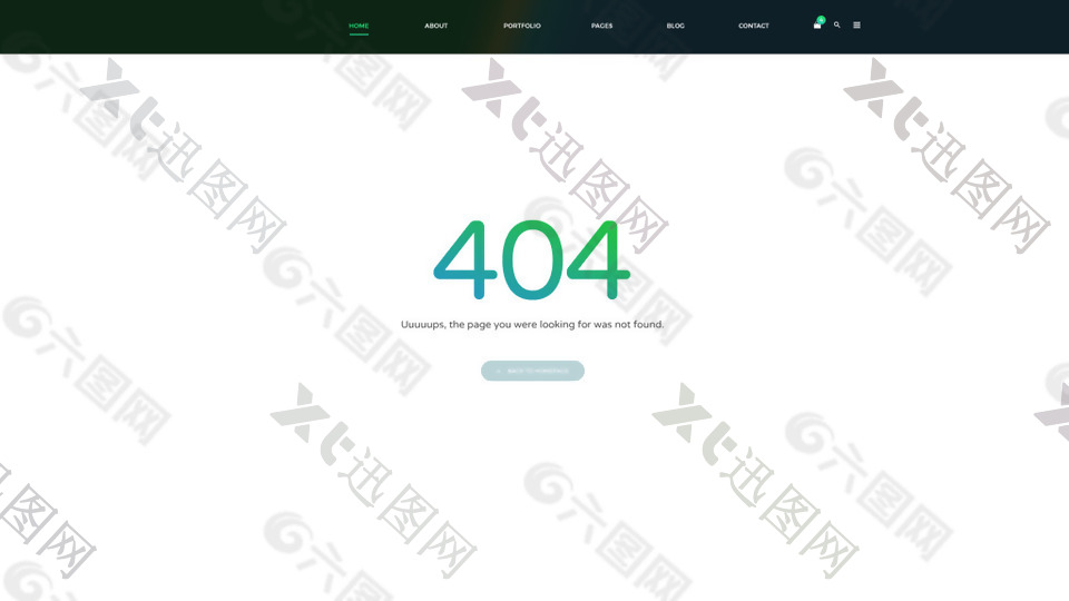 多用途网页404页面psd模板