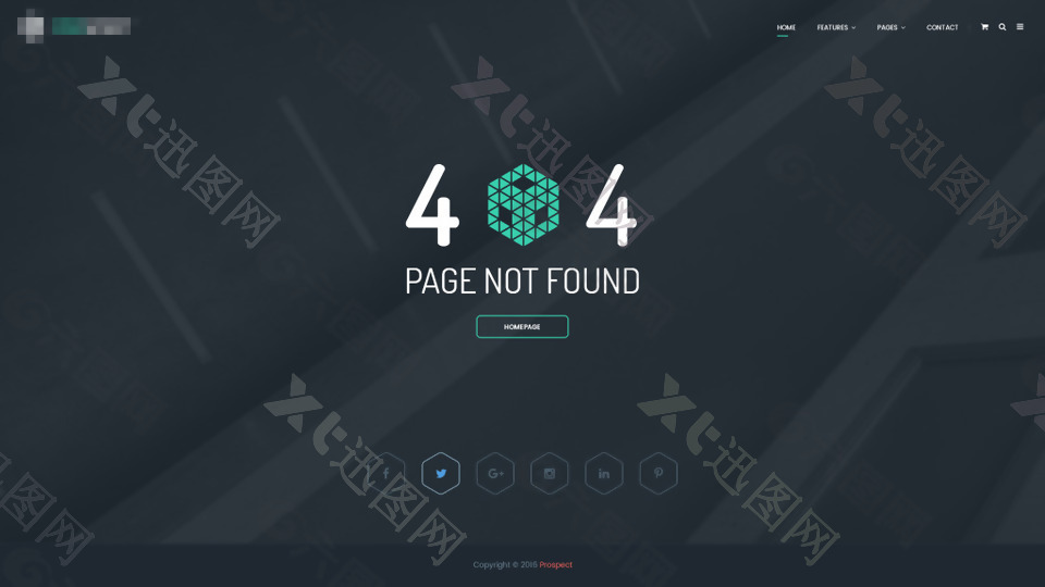 简洁的企业创意设计网站之404错误界面