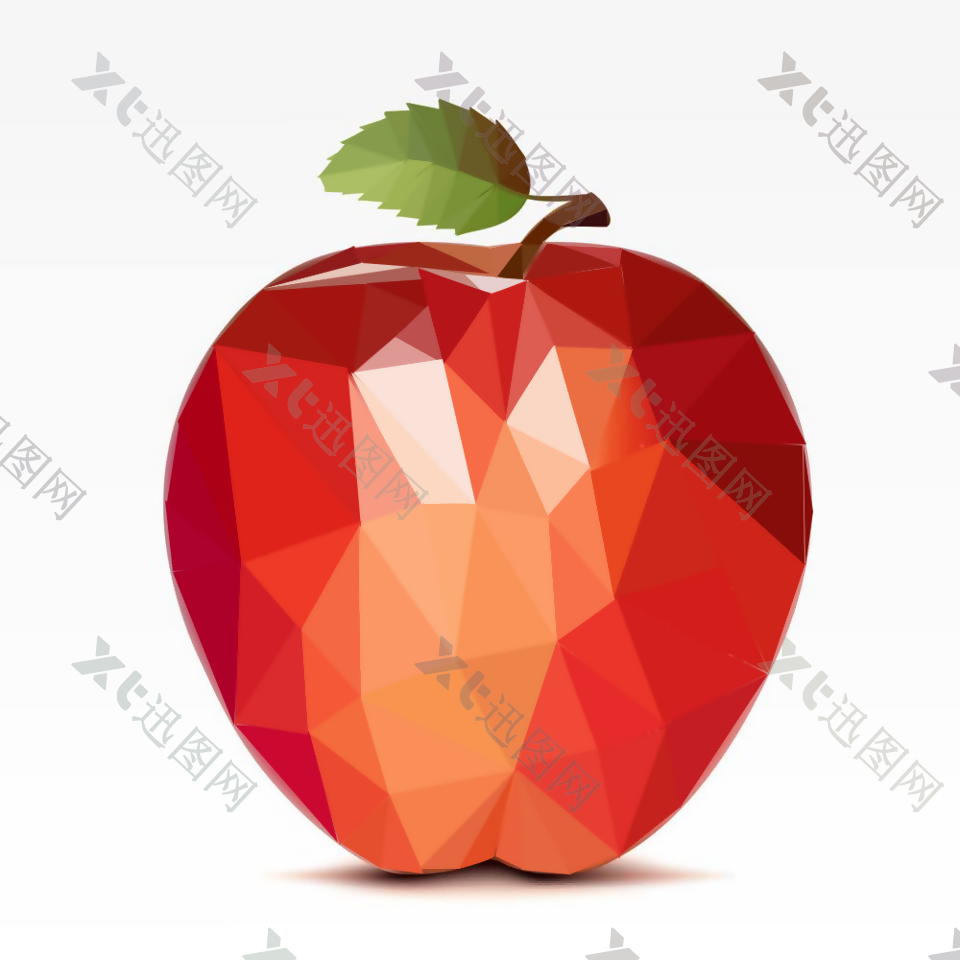 苹果 Low-poly 风格