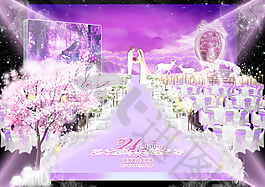 紫色公主风婚礼效果图