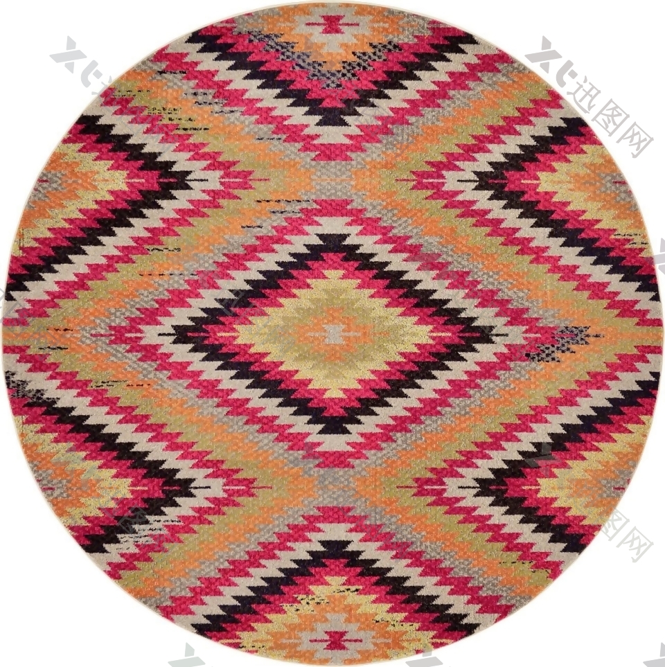 圆形地毯菱形毯子贴图素材