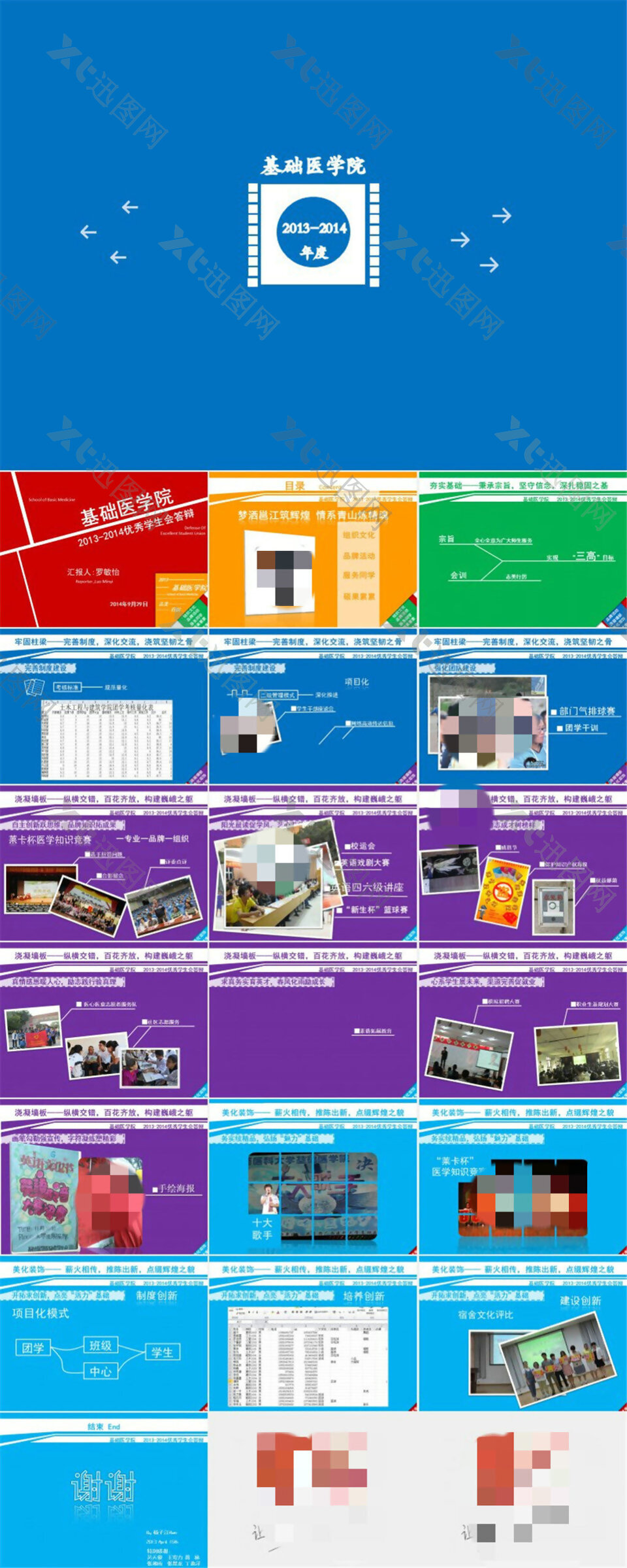 基础医学院优秀学生论文答辩ppt模板