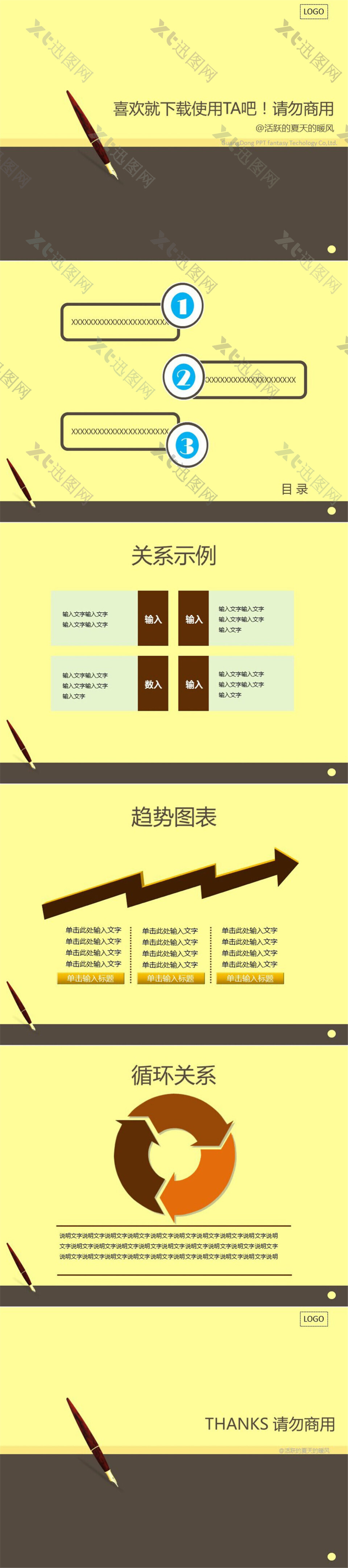 简单的个人工作汇报ppt模板