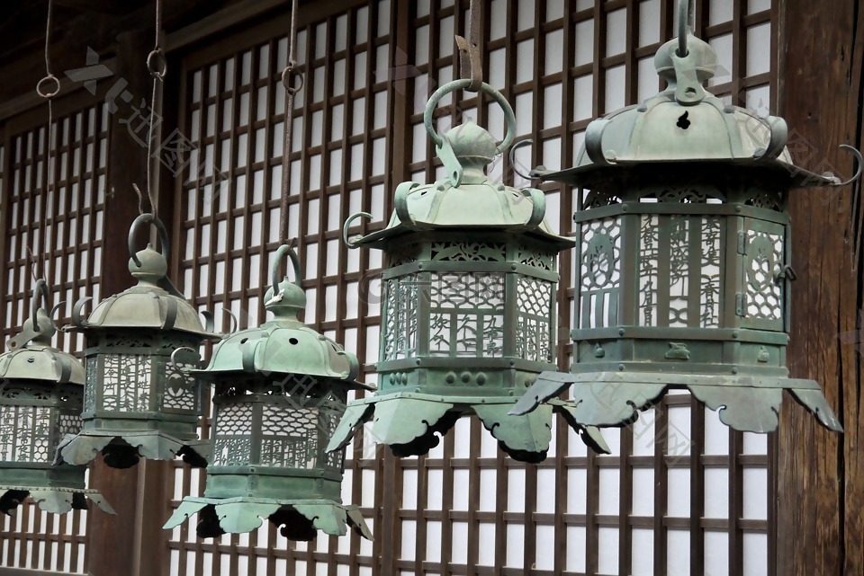 灯,日本,寺