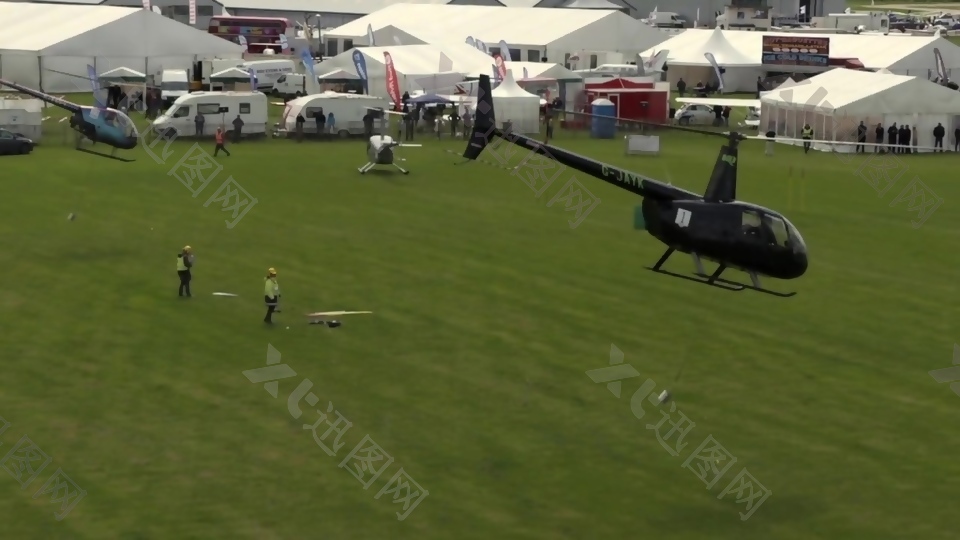 直升机起飞视频素材