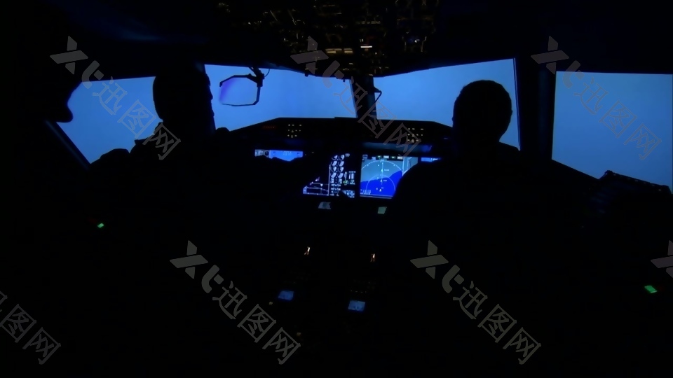 飞机驾驶舱视频素材