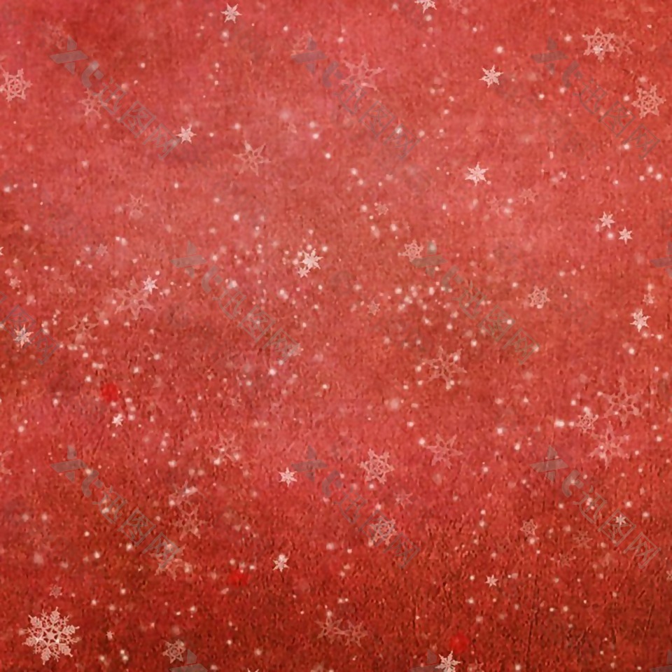 冬季红色雪花背景图5