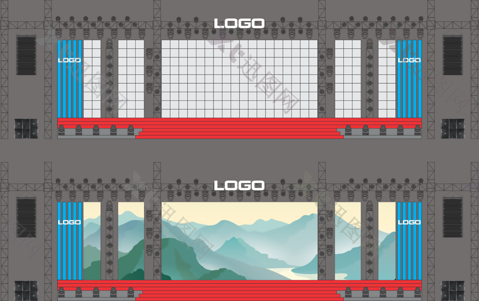 舞台3D模型 stage design