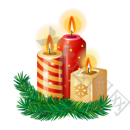 圣诞节蜡烛素材元素
