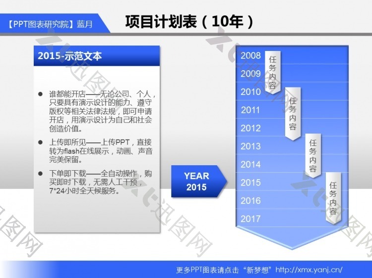 179_项目计划表(10年_蓝色)