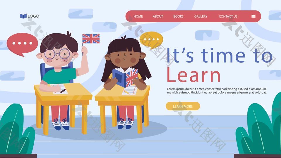 在线英语教育网站排版设计