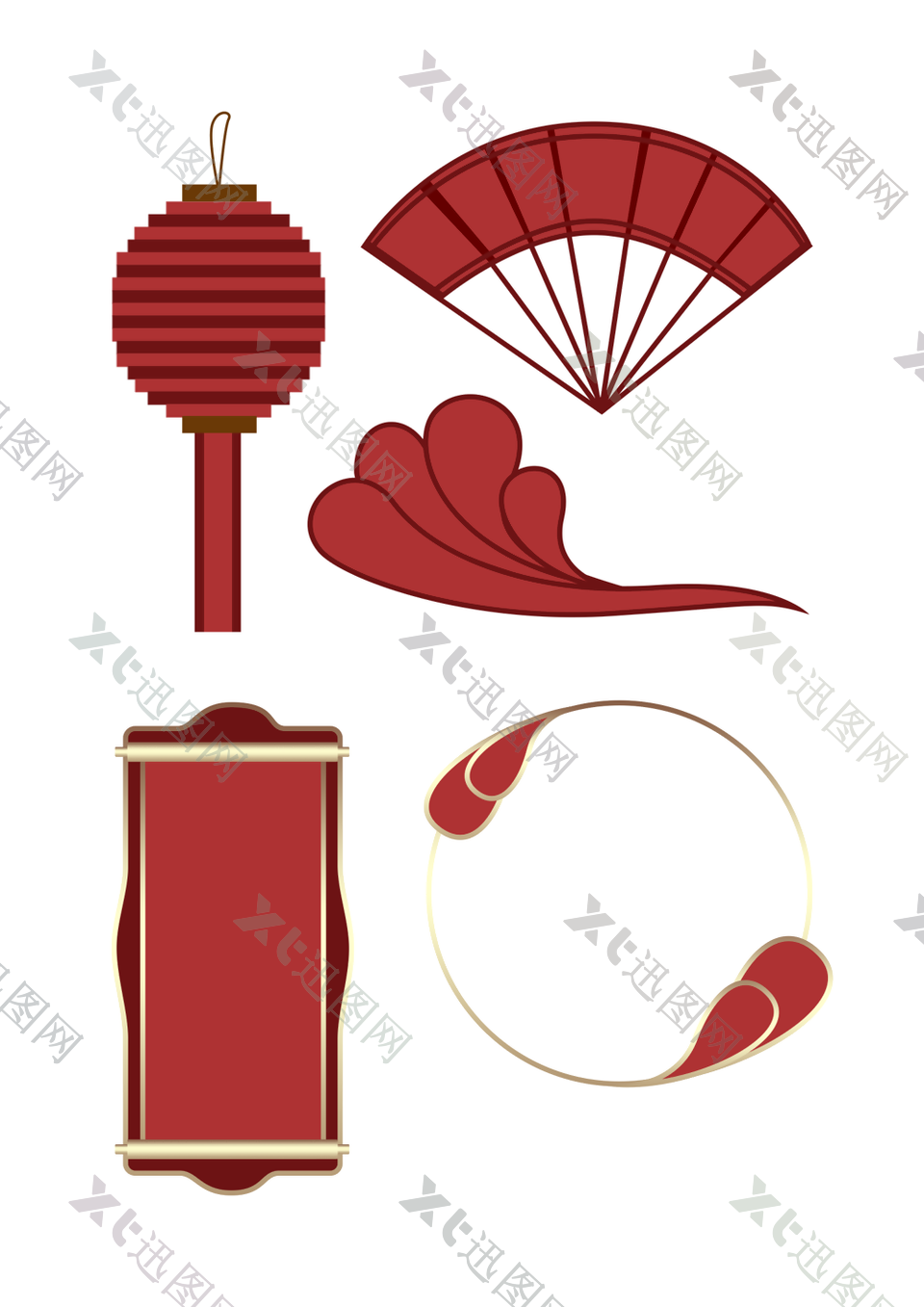 传统中国风花纹图案下载