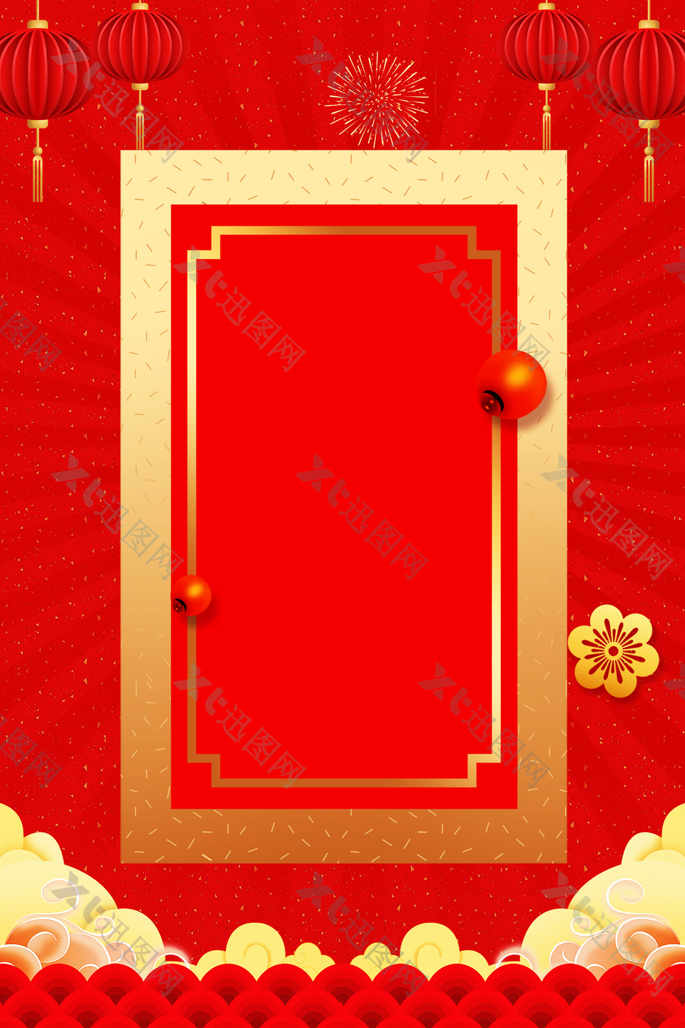红色新年背景图下载