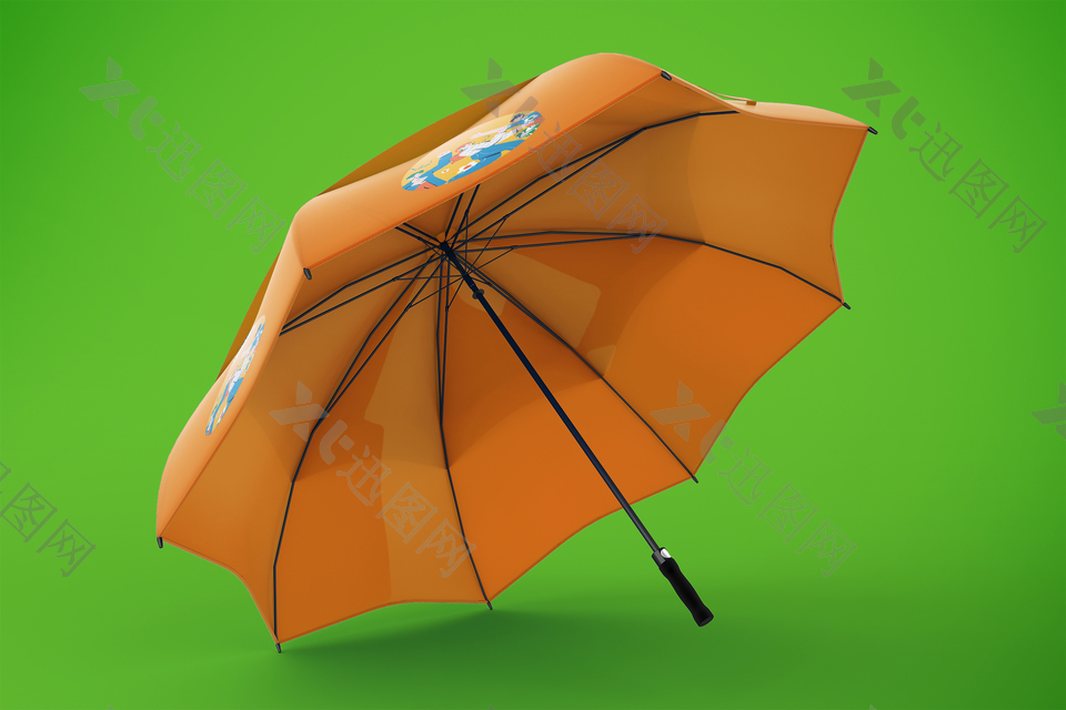 伞模型样机贴图设计