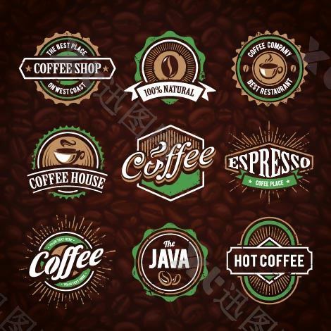咖啡店咖啡品牌设计LOGO下载