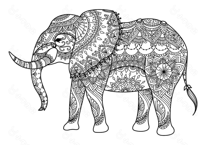 卡通大象插画图片