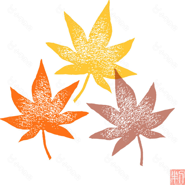 黄色枫叶设计素材