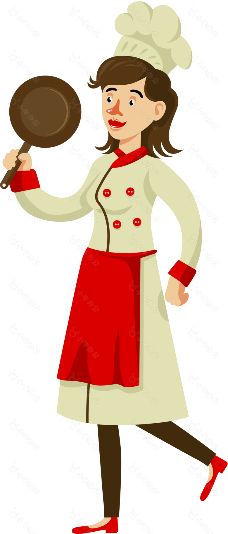 女厨师插图免抠png透明图层素材