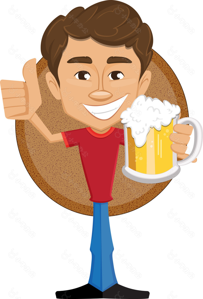 卡通啤酒素材设计