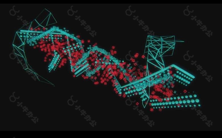 全息投影三维立体机械科技高清动态视频素材