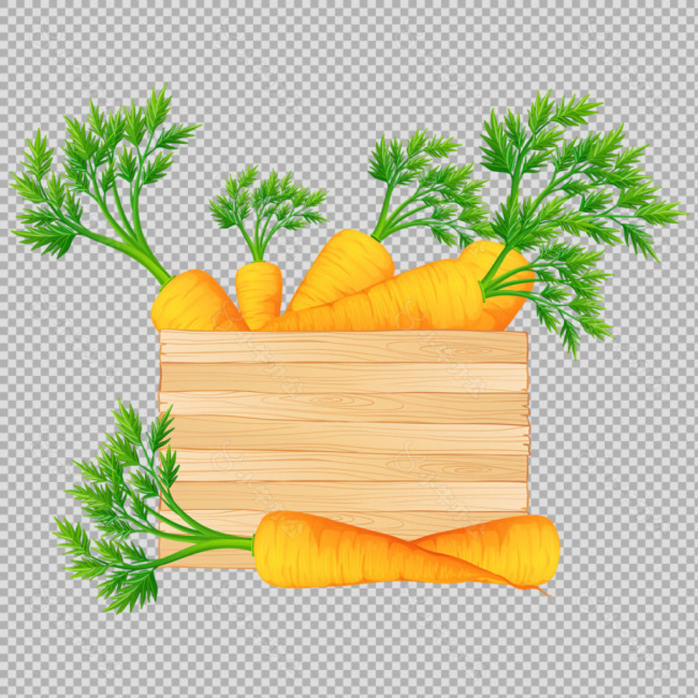 胡萝卜蔬菜免抠png透明图层素材