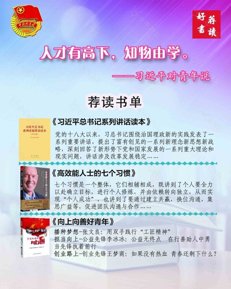 “好书荐读”读书活动海报