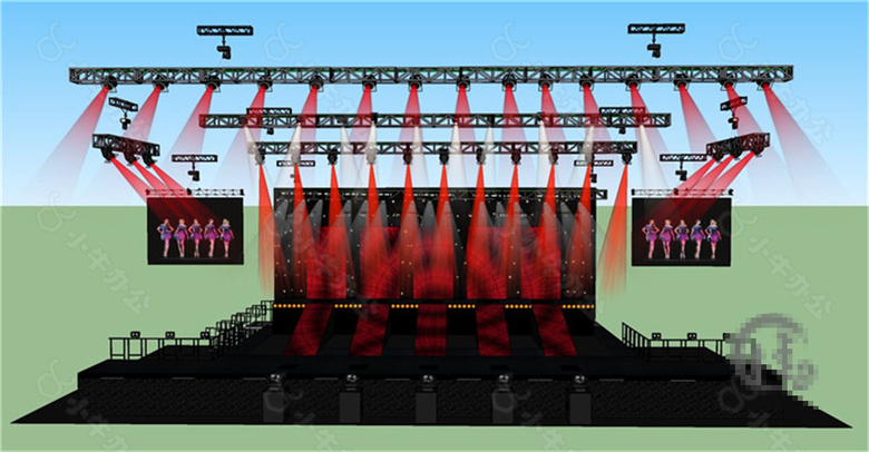 舞台场景舞台效果SU草图大师skp模型