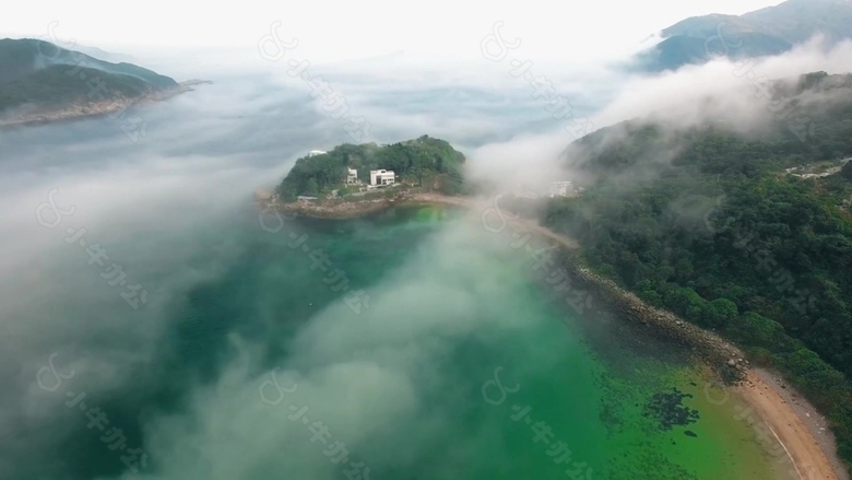 航拍岛屿风景视频