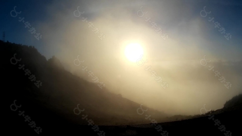 太阳阳光山峰视频