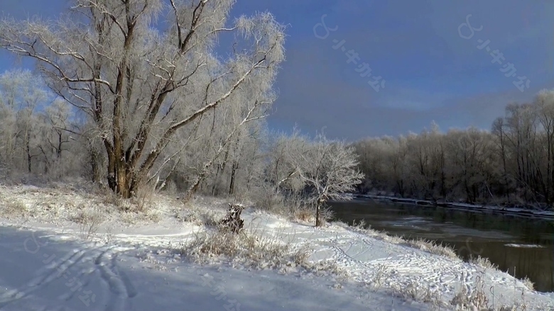 风景雪景视频素材