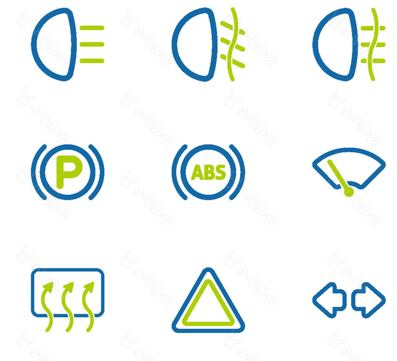 机动车标志蓝色小图标