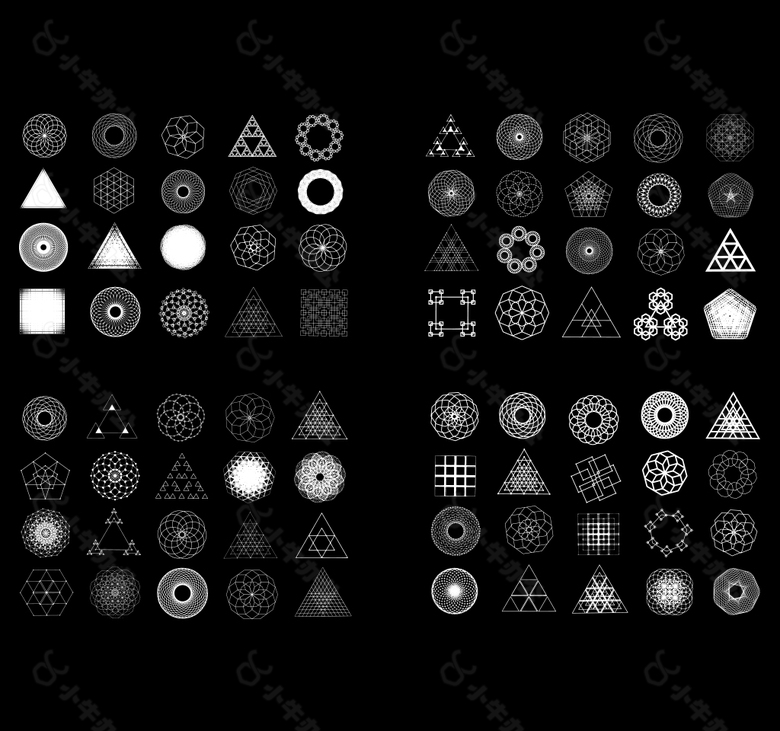 圆形三角形方形几何纹路图片