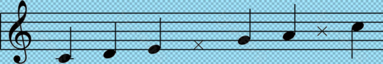 五线谱音乐符号免抠png透明图层素材