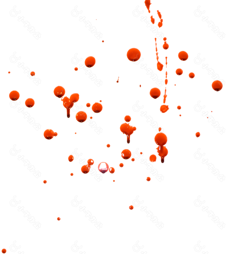 飞溅的血迹免抠png透明图层素材
