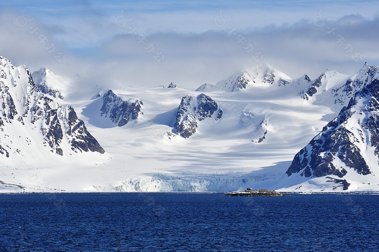 大气自然景观雪山背景