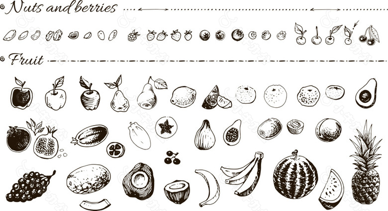 水果实物装饰矢量元素