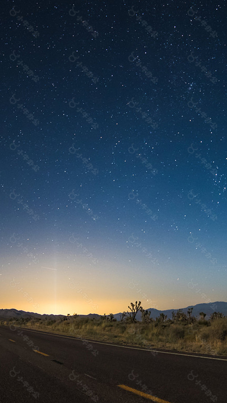 道路星星景色H5背景素材