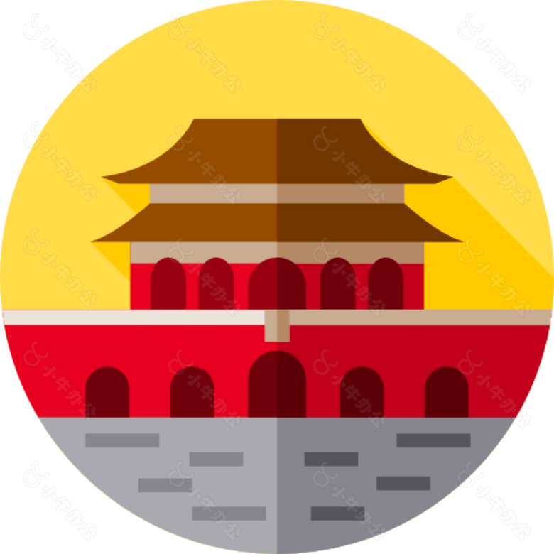 彩色旅游出行景点图标矢量AI素材icon