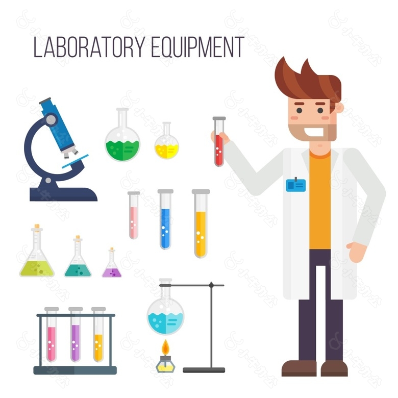 实验室科学家卡通矢量素材