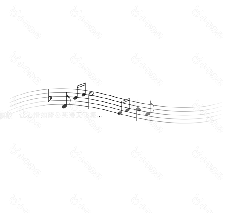 手绘线条音符元素