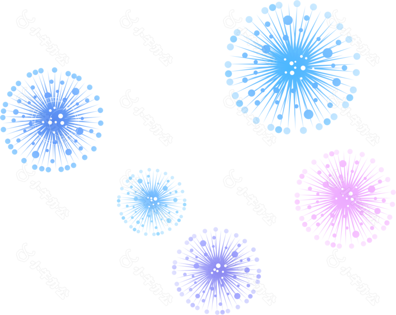 彩色烟花喜庆元素