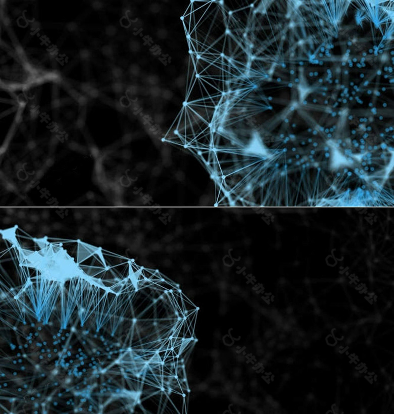 抽象科技点线云集背景视频素材